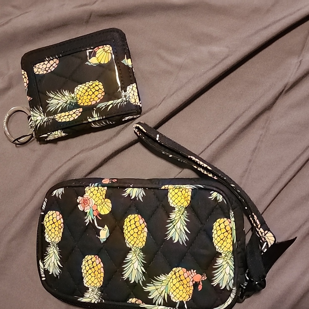 Vera Bradley Retired Pineapple wallet and campus double ID